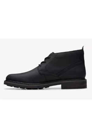 Clarks Newford Mid black leather