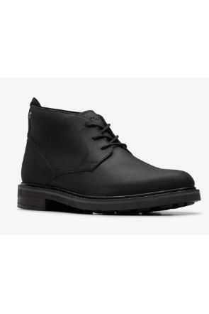 Clarks Newford Mid black leather
