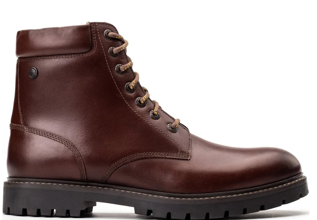 Base London Nickel Mens Combat boots in brown