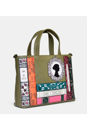Yoshi Jane Austen Bookworm Grab Bag in olive