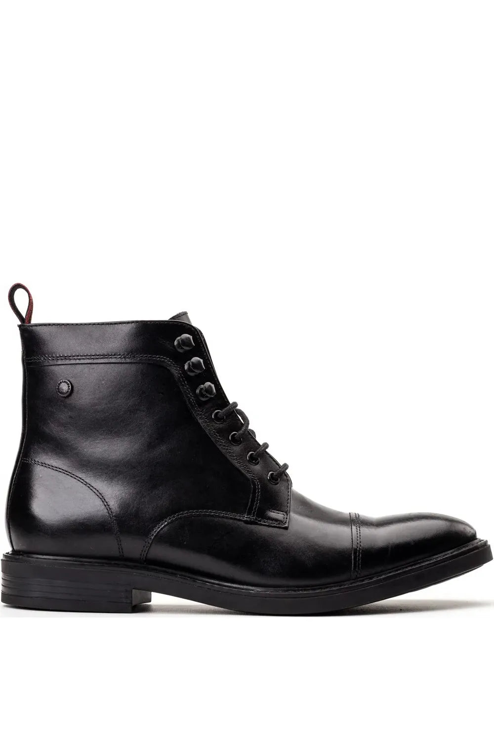 Base London Plymouth Mens Toe Cap Boot in black