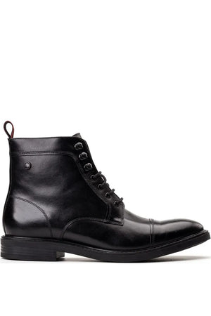 Base London Plymouth Mens Toe Cap Boot in black