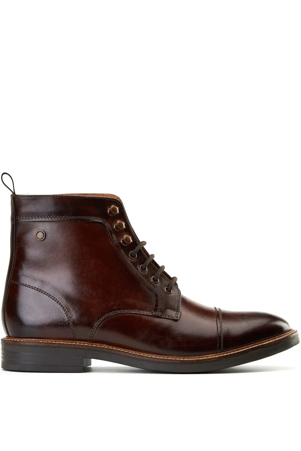 Base London Plymouth Mens Toe Cap Boot in brown