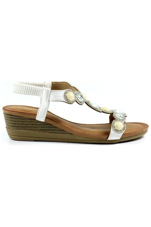 Lunar ladies sandal JLH464 Presley in White