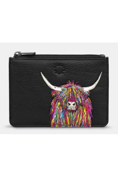 Yoshi Rainbow Highland Cow Zip top purse Y1321