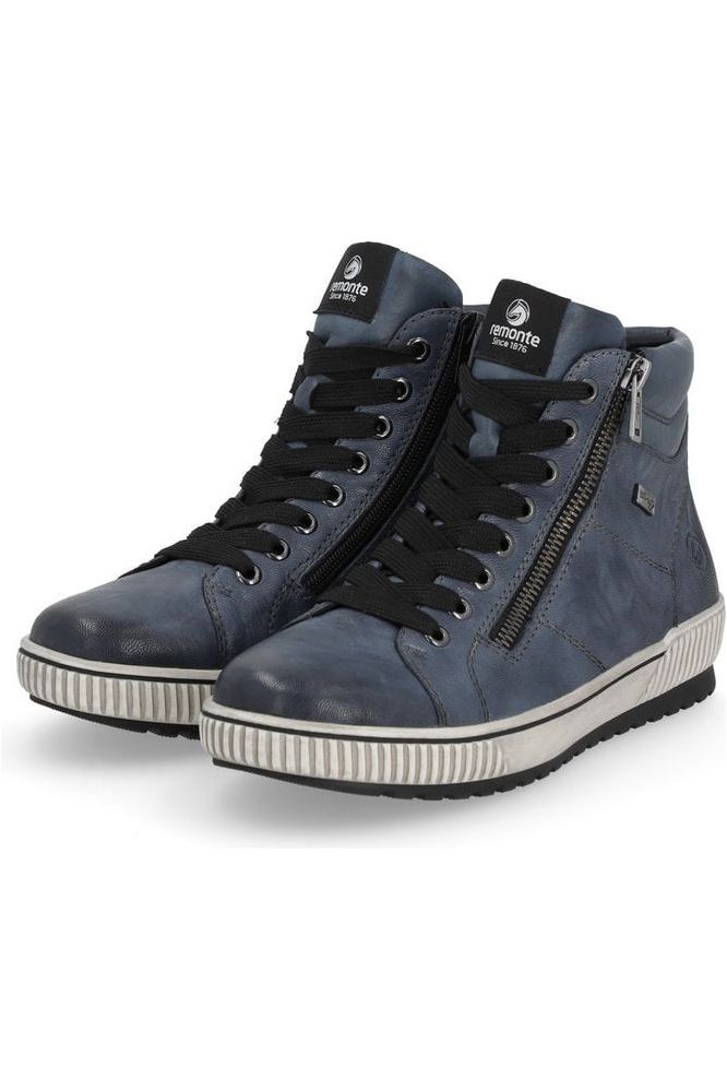 Remonte D0772-14 waterproof blue zip up boot