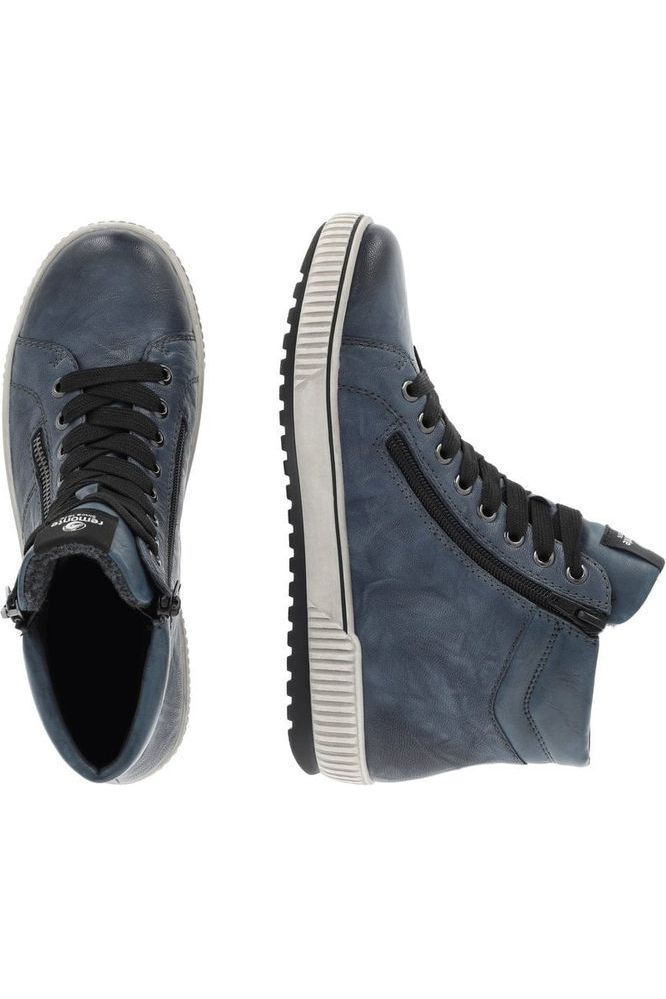 Remonte D0772-14 waterproof blue zip up boot