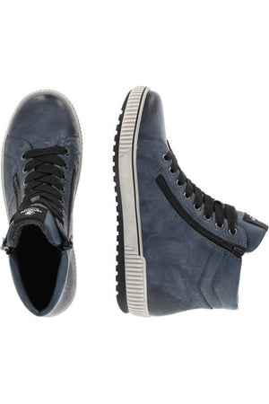 Remonte D0772-14 waterproof blue zip up boot
