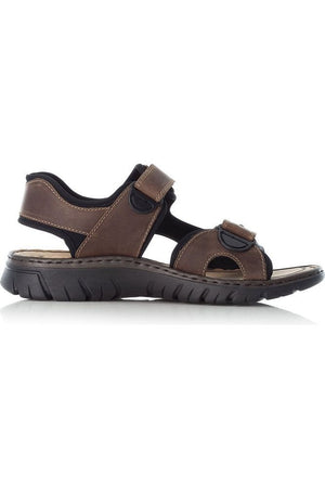 Rieker mens 26761-26 brown walking sandal