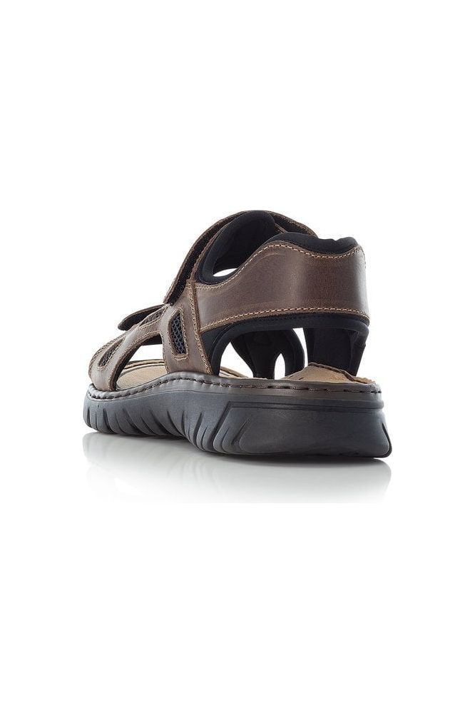 Rieker mens 26761-26 brown walking sandal