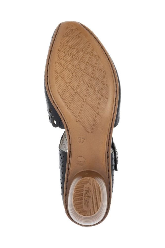 Rieker Women's Shoes 43753-02 in black patent