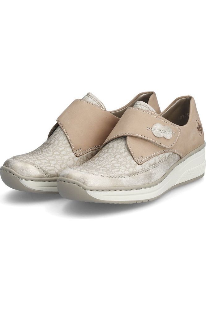 Rieker ladies Velcro shoe 487C0-60 in beige