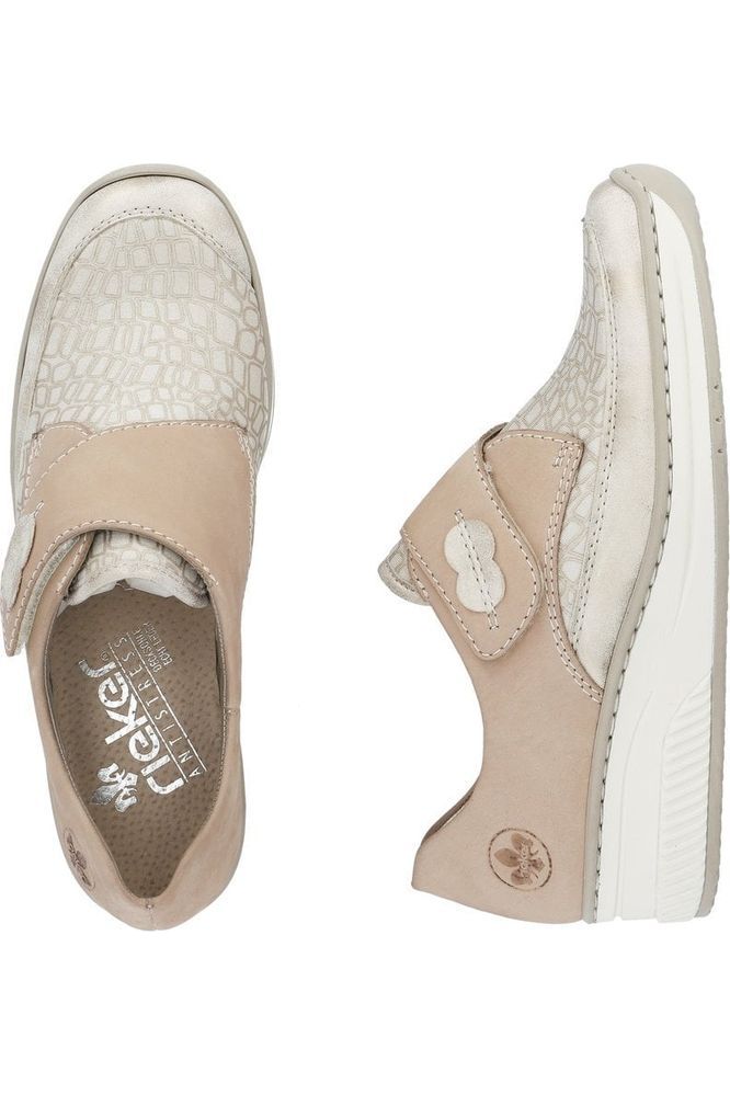 Rieker ladies Velcro shoe 487C0-60 in beige