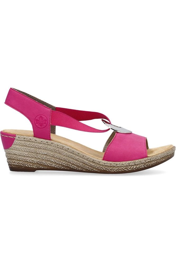 Rieker Ladies Sandals 624H6-32 multi Pink