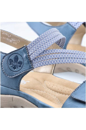 Rieker Ladies sandals 64870-14 in Jeans