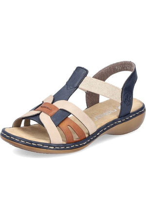 Rieker Ladies Sandals 65918-90  in blue