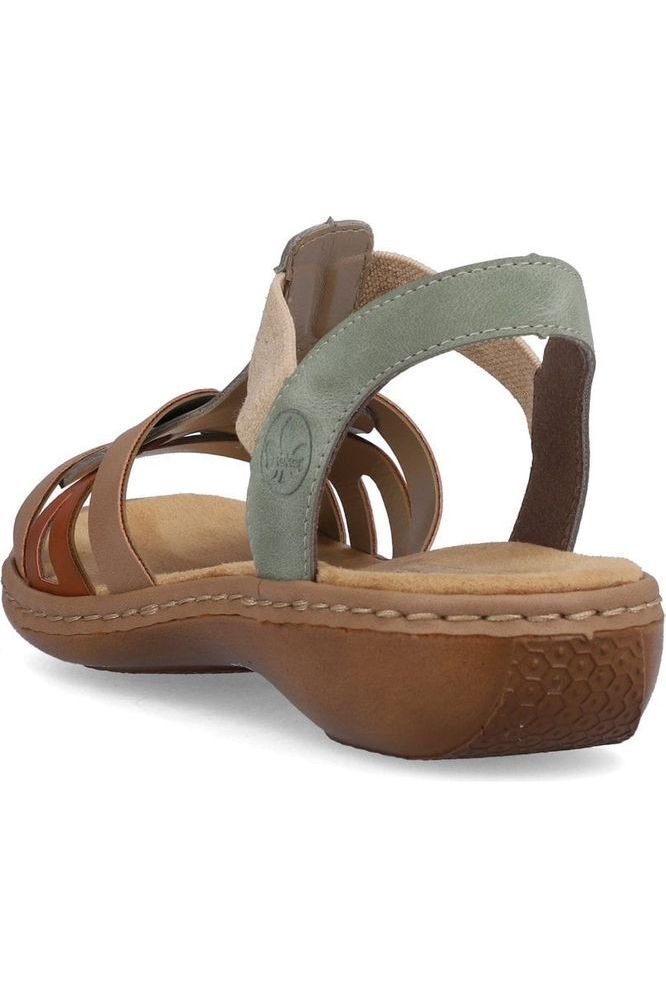 Rieker Ladies Sandals 65918-52 Mint/Beige
