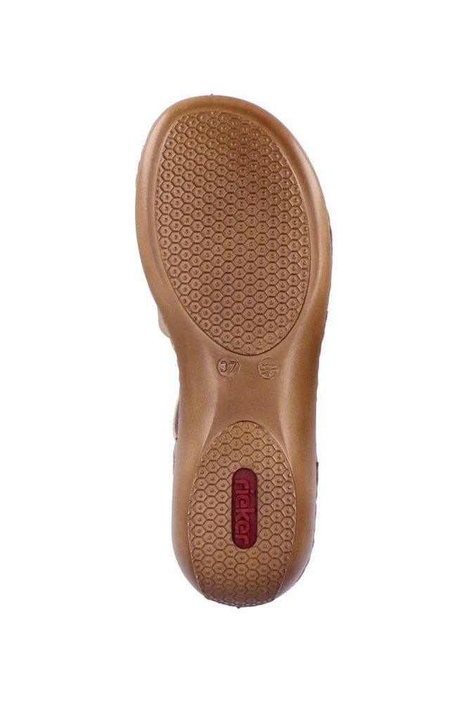 Rieker Ladies Sandals 65918-52 Mint/Beige