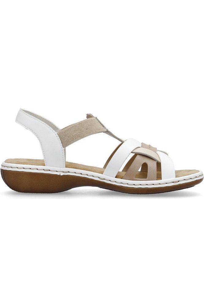 Rieker Ladies Sandals 65918-81 pebble white