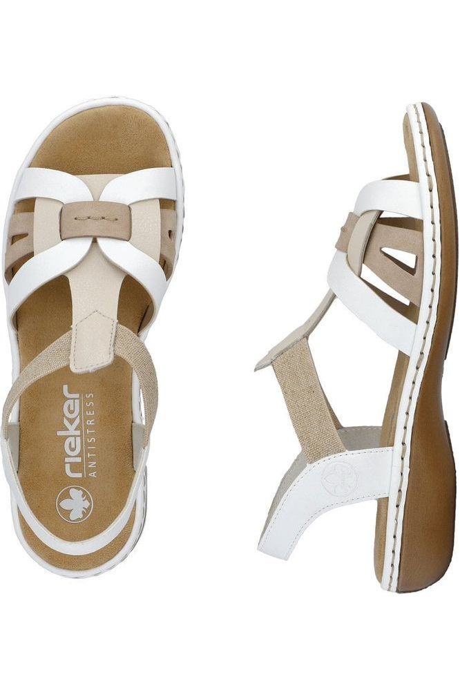 Rieker Ladies Sandals 65918-81 pebble white