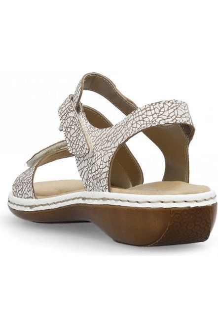 Rieker Ladies 659C7-81 Pattern/White Sandal