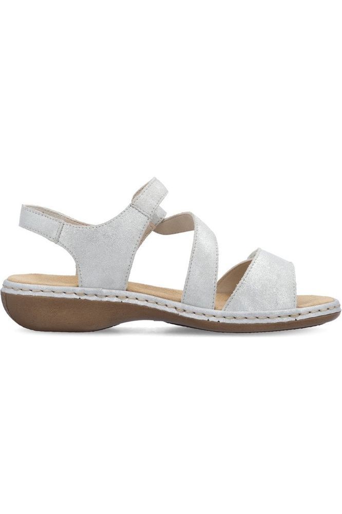 Rieker Womens Sandals 659C7-93 in Silver