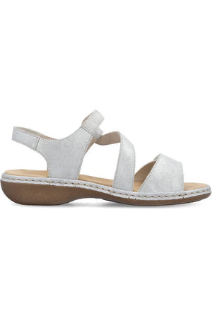 Rieker Womens Sandals 659C7-93 in Silver
