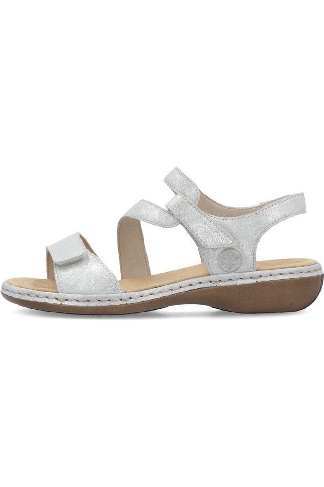 Rieker Womens Sandals 659C7-93 in Silver