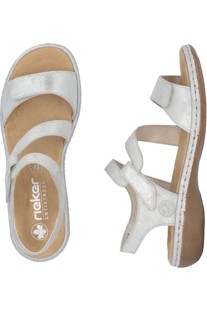 Rieker Womens Sandals 659C7-93 in Silver