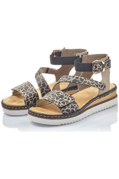 Rieker ladies sandal 67958 26 brown combi