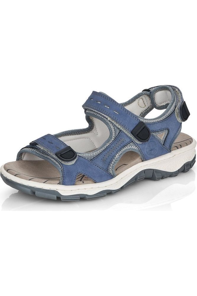 Rieker Ladies Walking Sandals 68874 14 Blue