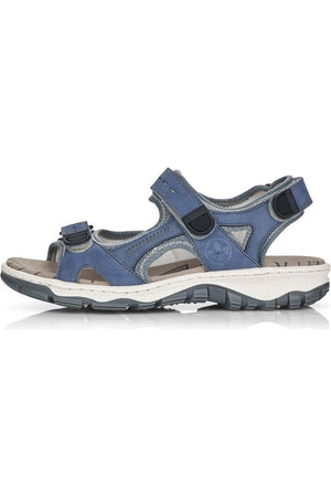 Rieker Ladies Walking Sandals 68874 14 Blue