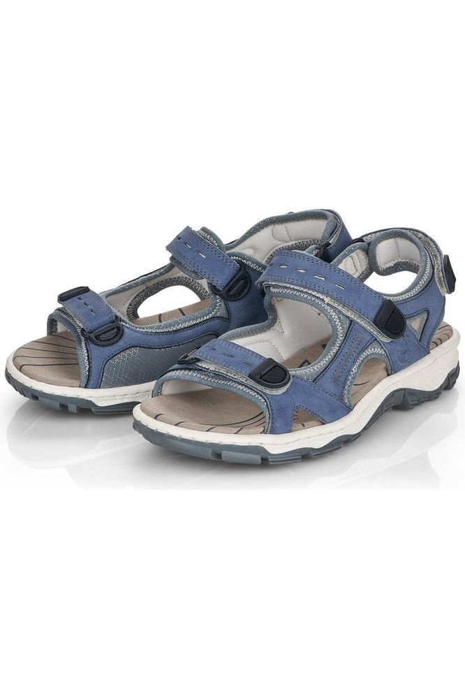 Rieker Ladies Walking Sandals 68874 14 Blue