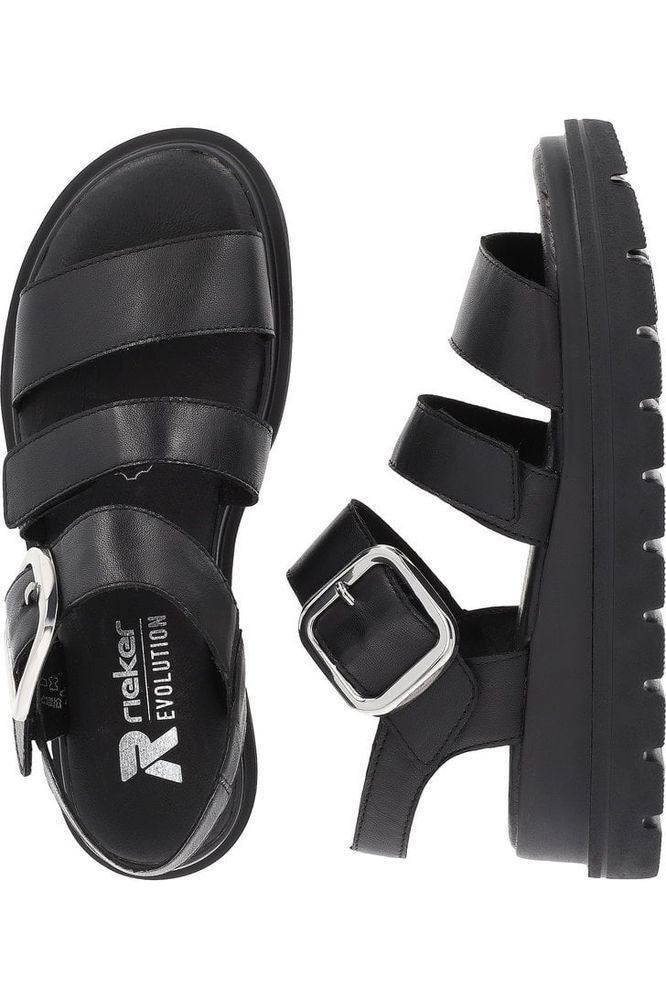 Rieker Ladies Sandals W1650 00 Black