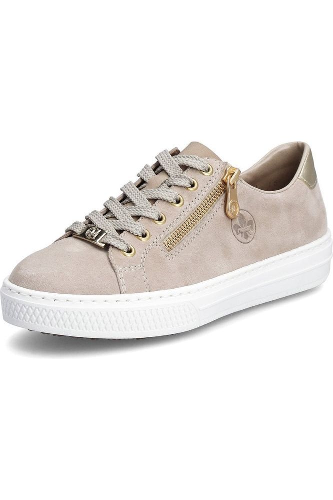 Rieker ladies trainers L59L1 60 in Beige Meeks Shoes