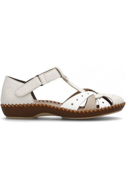 Rieker Womens M1655-61 White/Beige
