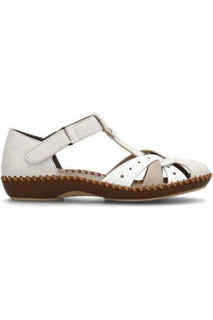 Rieker Womens M1655-61 White/Beige