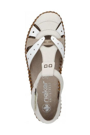 Rieker Womens M1655-61 White/Beige