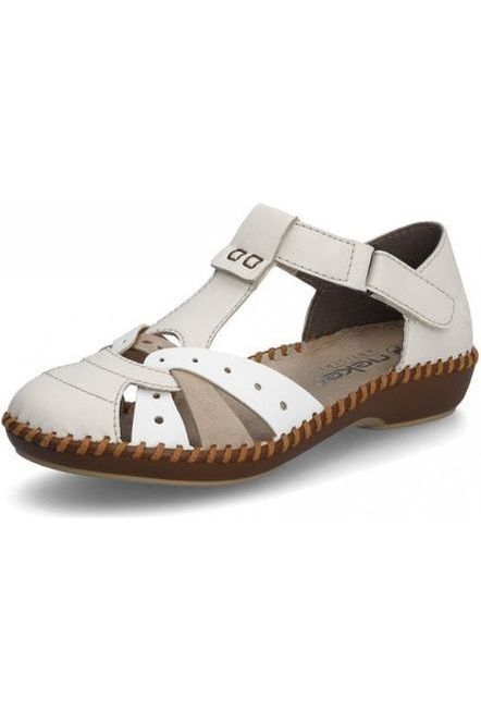 Rieker Womens M1655-61 White/Beige