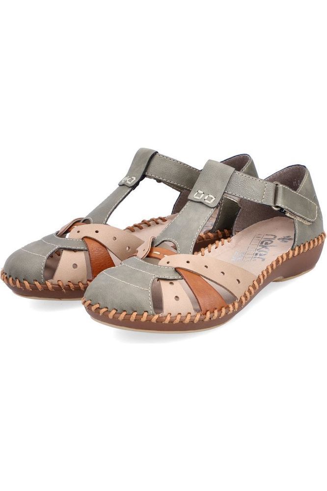 Rieker Womens M1655-54 Green Combi