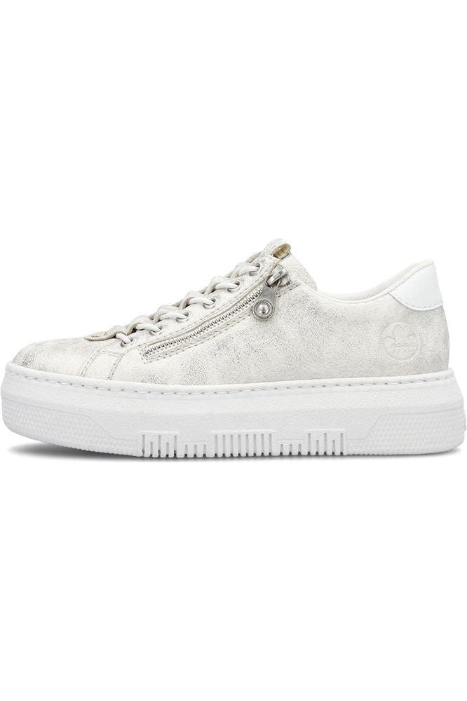 Rieker ladies sneakers M1953-60 in beige gold