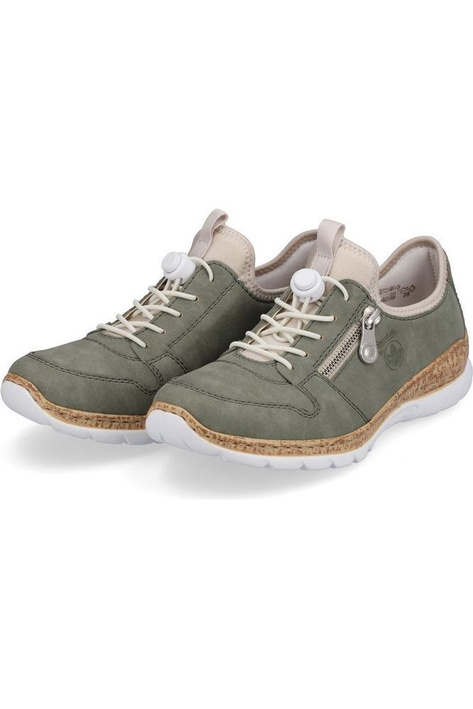 Rieker Ladies trainer N42G0-52 in Khaki
