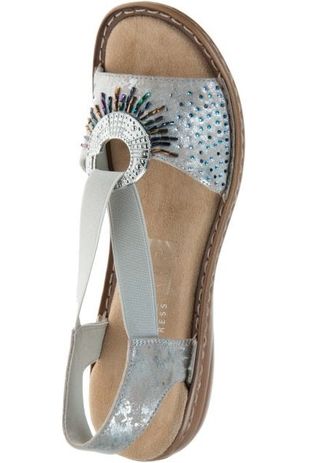Rieker 60880-90 ladies sandals in Metallic