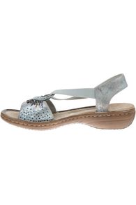 Rieker 60880-90 ladies sandals in Metallic