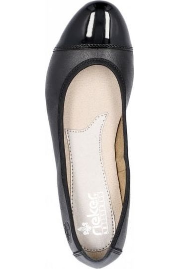 Rieker Ladies 51998-00 black ballerina