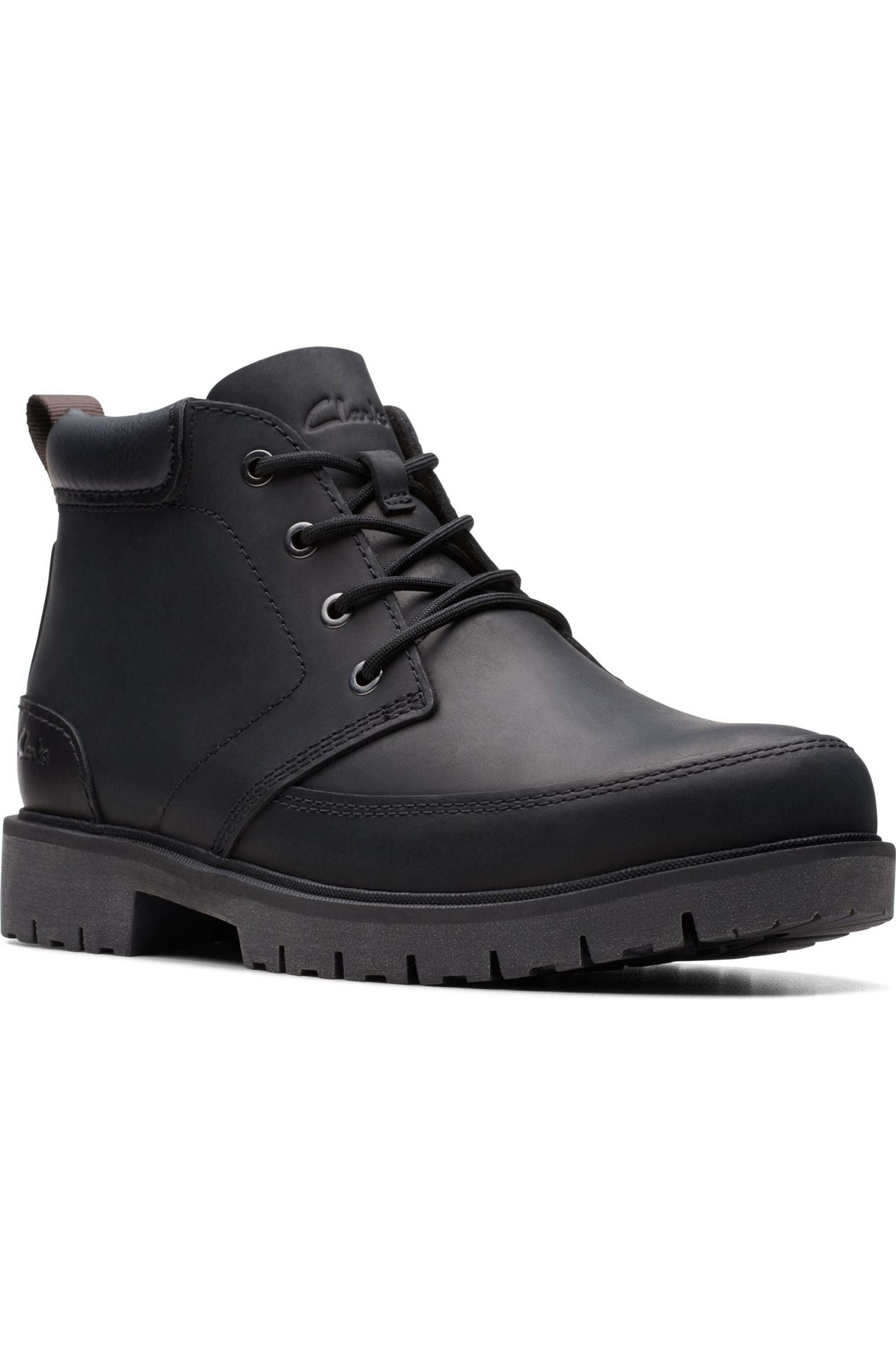 Clarks Rossdale Mid in Black Leather