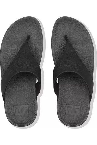 Fitflop Lulu Shimmerlux Toe Post in Black