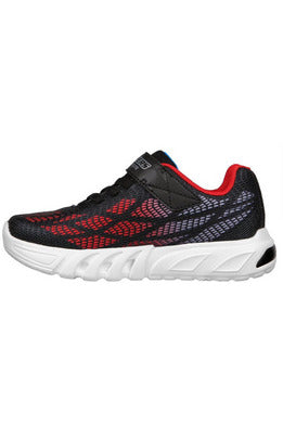 Chłopięce buty sportowe Skechers Flex Glow Elite czarno-czerwone 400137L 