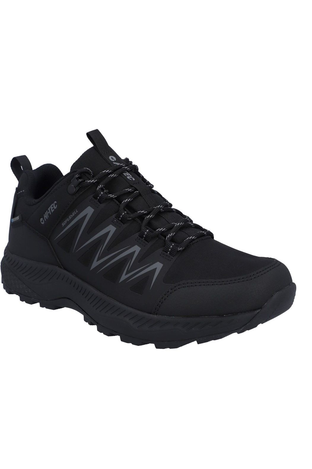 HI-TECH Stealth Low mens Waterproof walking shoe in black grey