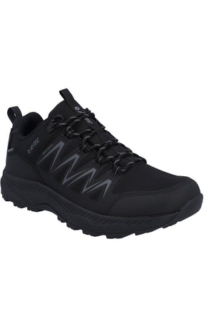HI-TECH Stealth Low mens Waterproof walking shoe in black grey